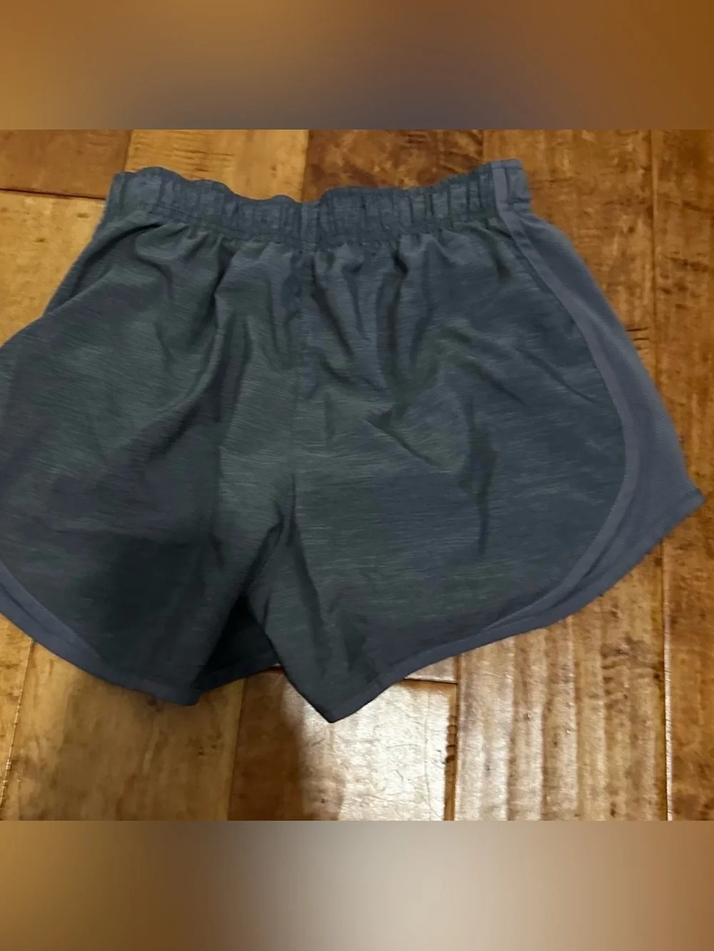 Nike Women’s Dark Charcoal Athletic Shorts with Light Swoosh